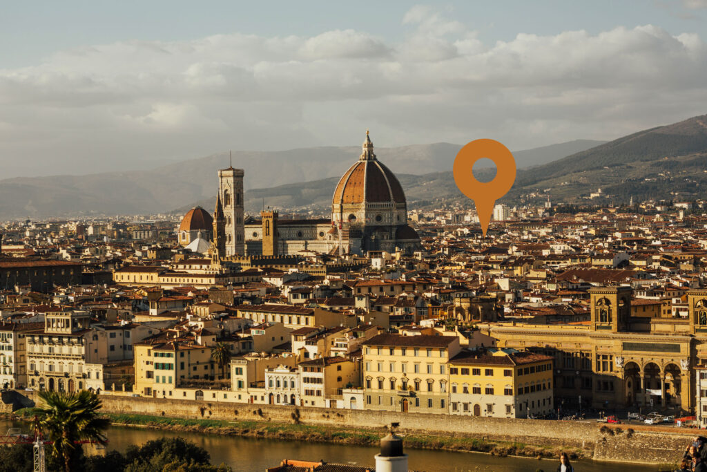 Infografica di esempio di un ufficio virtuale a Firenze